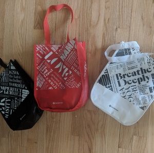 3 lululemon small tote bags